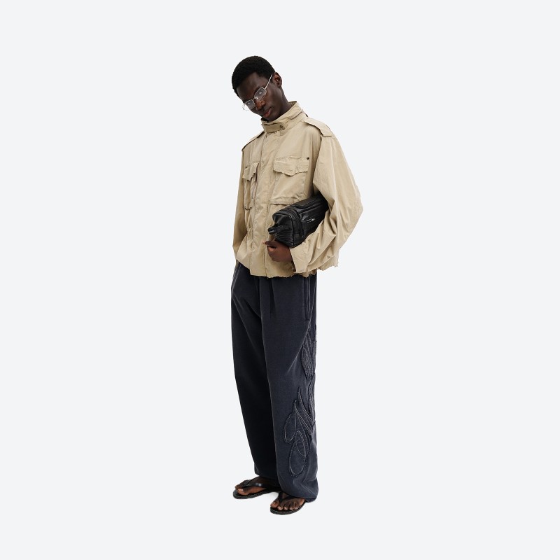 Drawstring Cargo Jacket